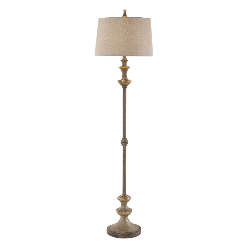 28180-1 Uttermost Vetralla Silver Bronze Floor Lamp