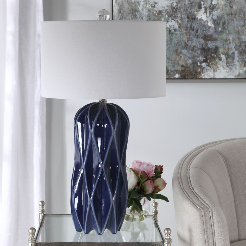 26358 Uttermost Malena Blue Table Lamp