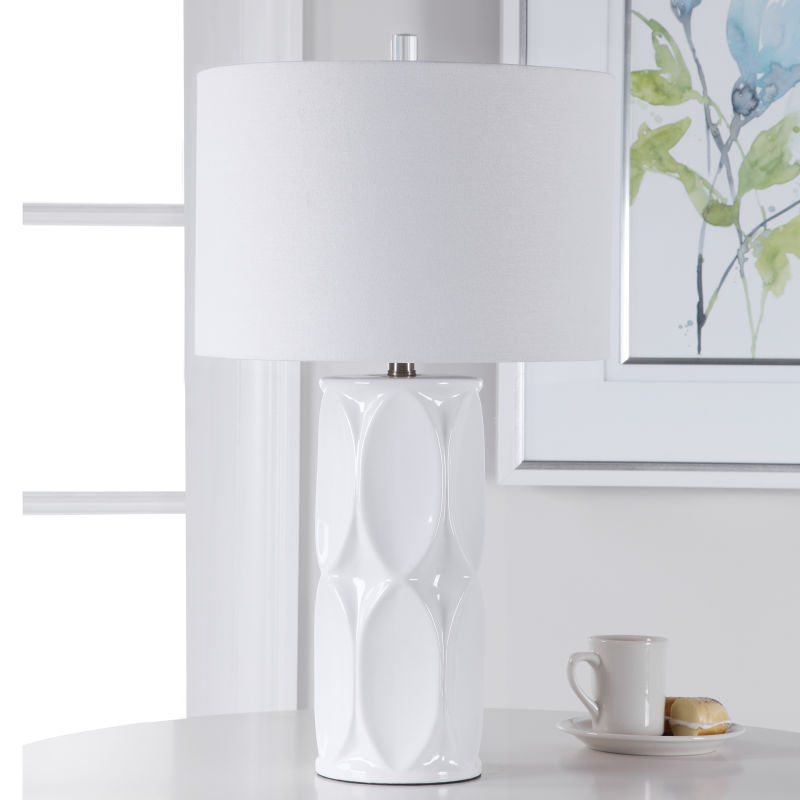 28342-1 Uttermost Sinclair White Table Lamp