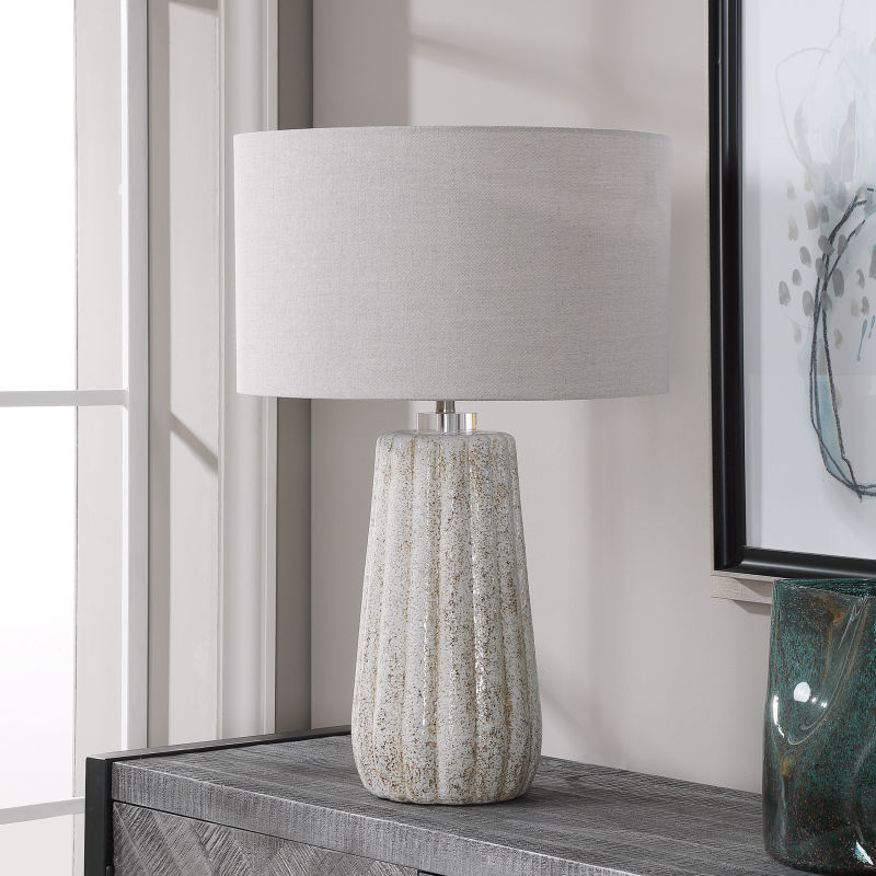 28391-1 Uttermost Pikes Stone-Ivory Table Lamp