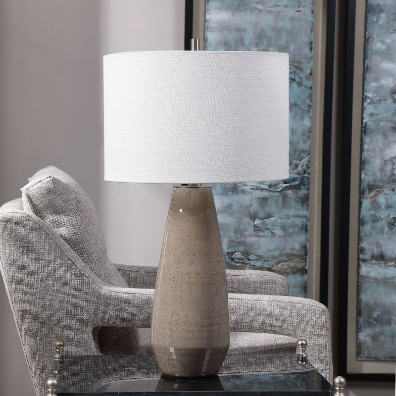 28394-1 Uttermost Volterra Taupe-Gray Table Lamp