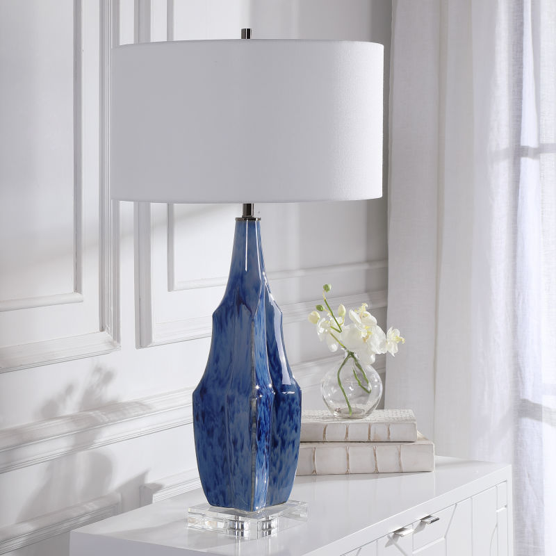 28425-1 Uttermost Everard Blue Table Lamp