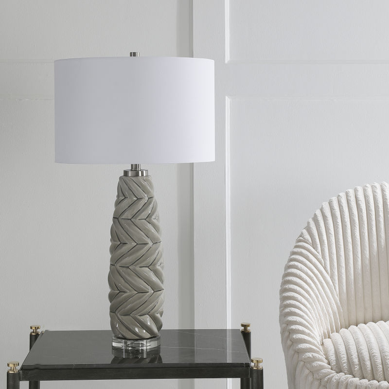28417-1 Uttermost Kari Light Gray Table Lamp