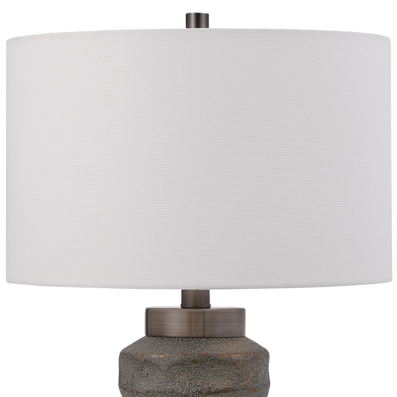 Masonry Ceramic Table Lamp in Brown by Uttermost