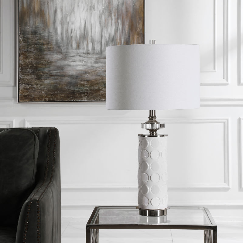 28428-1 Uttermost Calia White Table Lamp