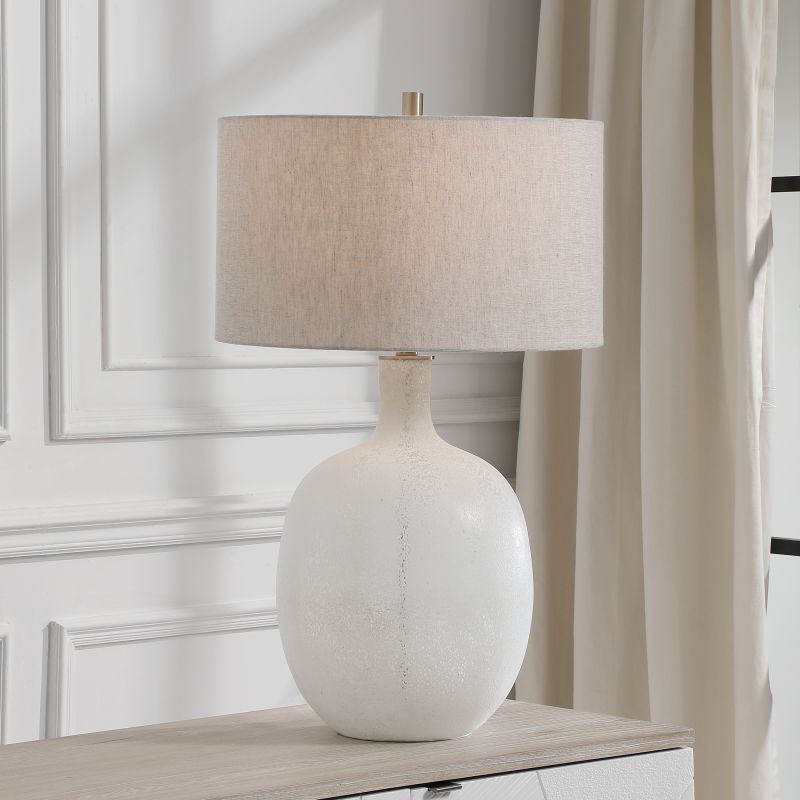 28469-1 Uttermost Whiteout Mottled Glass Table Lamp