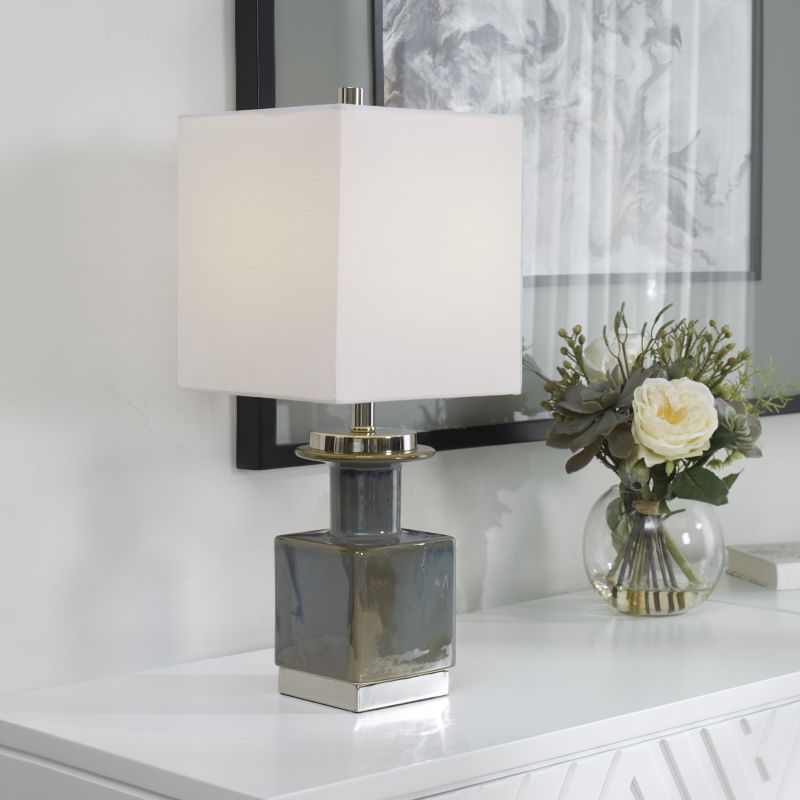 30002-1 Uttermost Cabrillo Gray Glaze Accent Lamp