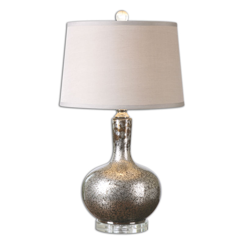 26157 Uttermost Aemilius Gray Glass Table Lamp