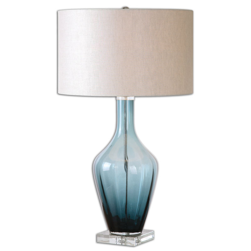 26191-1 Uttermost Hagano Blue Glass Table Lamp