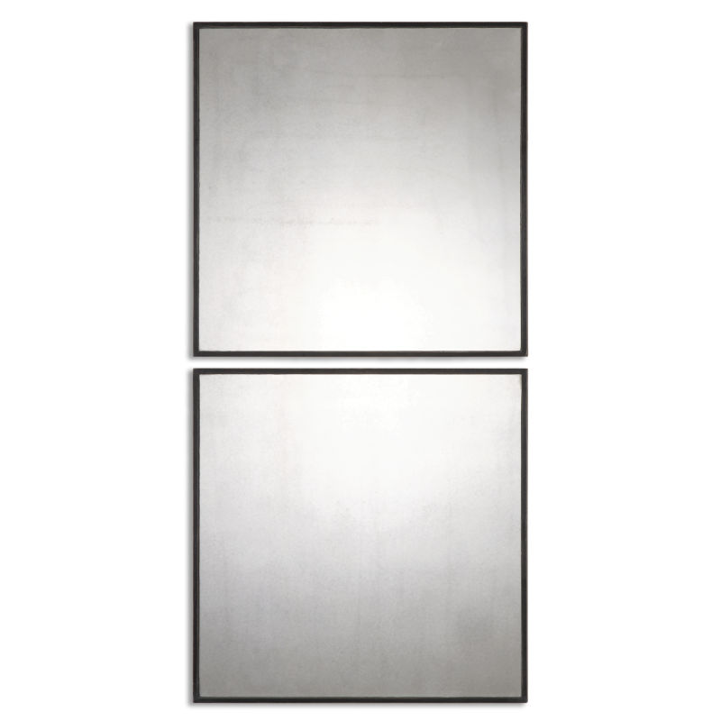 13932 Uttermost Matty Antiqued Square Mirrors S/2