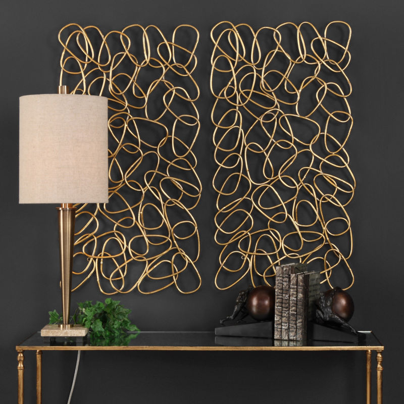 04124 Uttermost In The Loop Gold Wall Art S/2