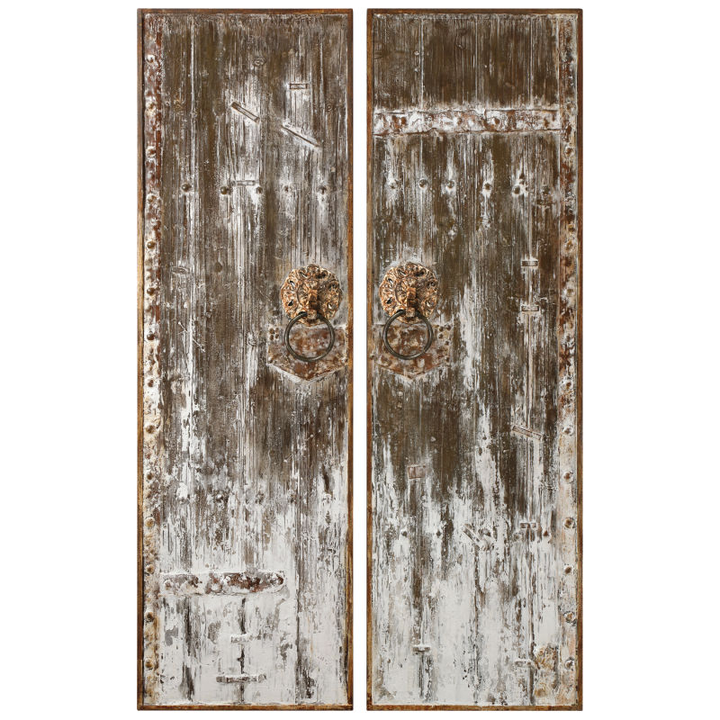 04143 Uttermost Giles Aged Wood Wall Art, S/2