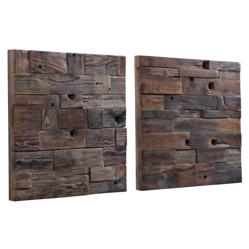 04239 Uttermost Astern Wood Wall Decor, S/2