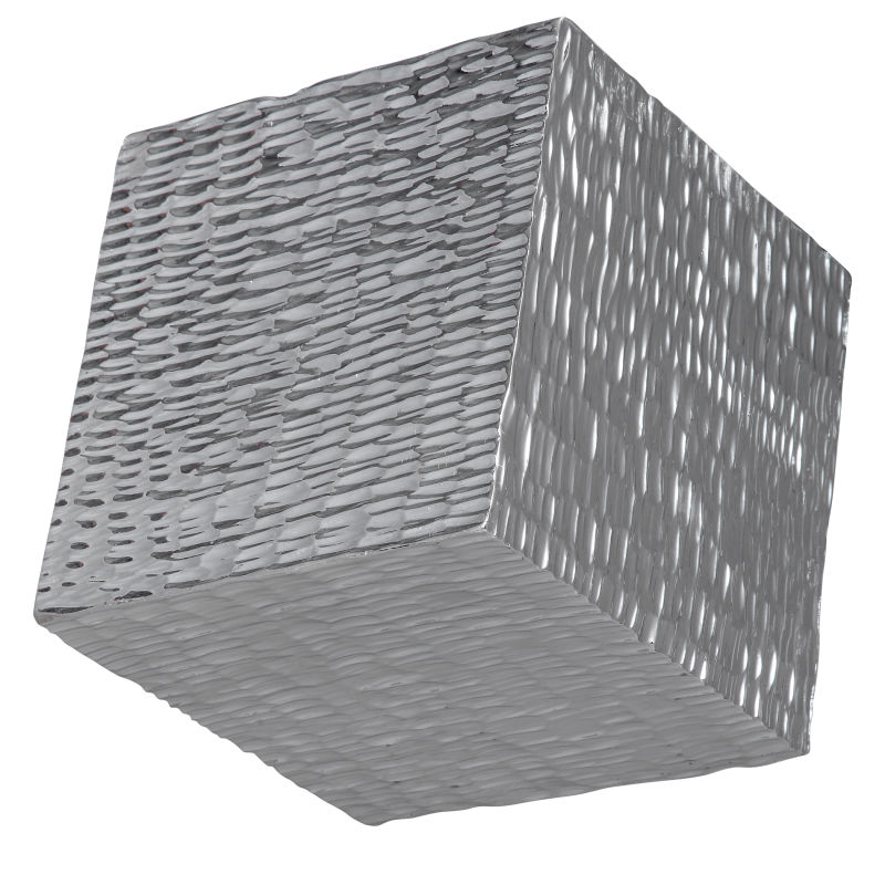 04237 Uttermost Jessamine Silver Wall Cube