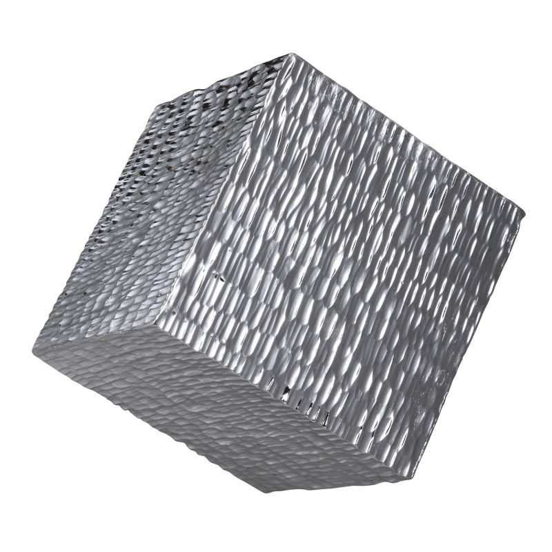 04237 Uttermost Jessamine Silver Wall Cube