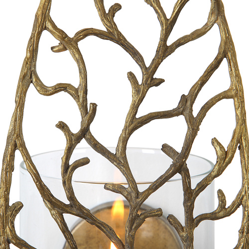 04334 Uttermost Woodland Treasure Gold Candle Sconce