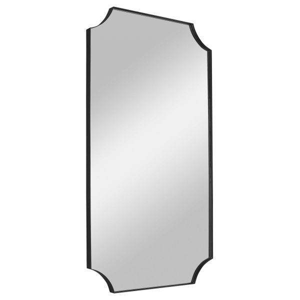 Uttermost 09709 Lennox Black Scalloped Corner Mirror 3