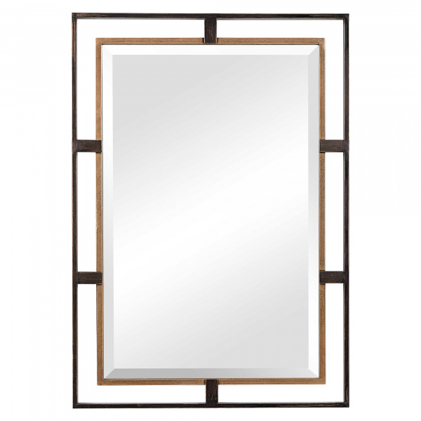 Uttermost 09711 Carrizo Gold Bronze Rectangle Mirror 2