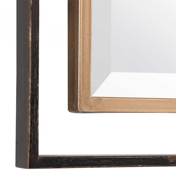 Uttermost 09711 Carrizo Gold Bronze Rectangle Mirror 4