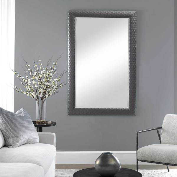 Uttermost 09725 Caldera Textured Gray Mirror 1