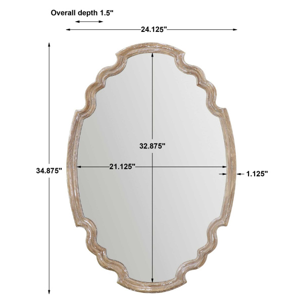 Uttermost 14483 Ludovica Aged Wood Mirror 01