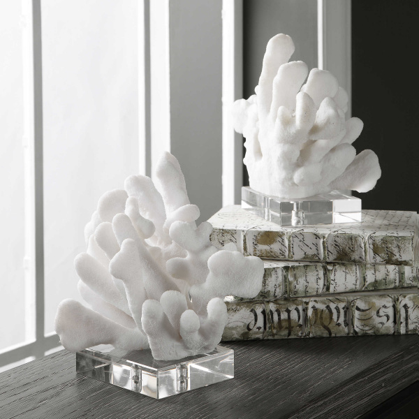 Uttermost 17549 Charbel White Bookends Set 2 03