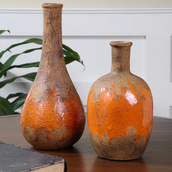 19825 Uttermost Kadam Ceramic Vases S/2