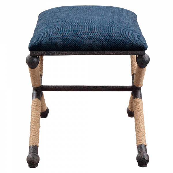 Uttermost 23598 Firth Small Navy Fabric Bench 3