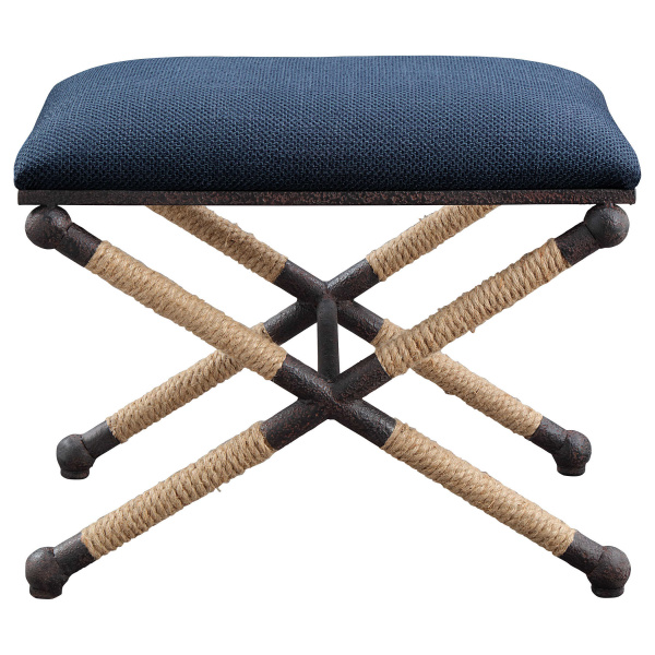 Uttermost 23598 Firth Small Navy Fabric Bench 5