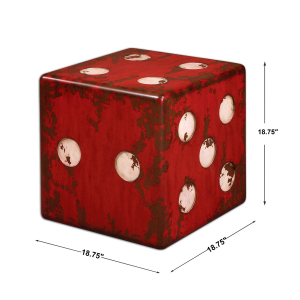 Uttermost 24168 Dice Red Accent Table