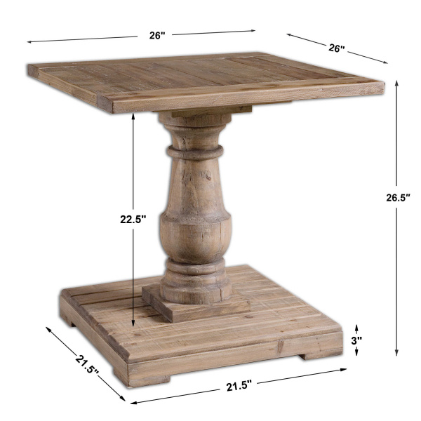 Uttermost 24252 Stratford Pedestal End Table 01