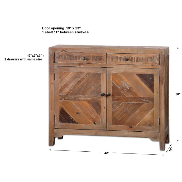 Uttermost 24415 Hesperos Reclaimed Wood Console Cabinet