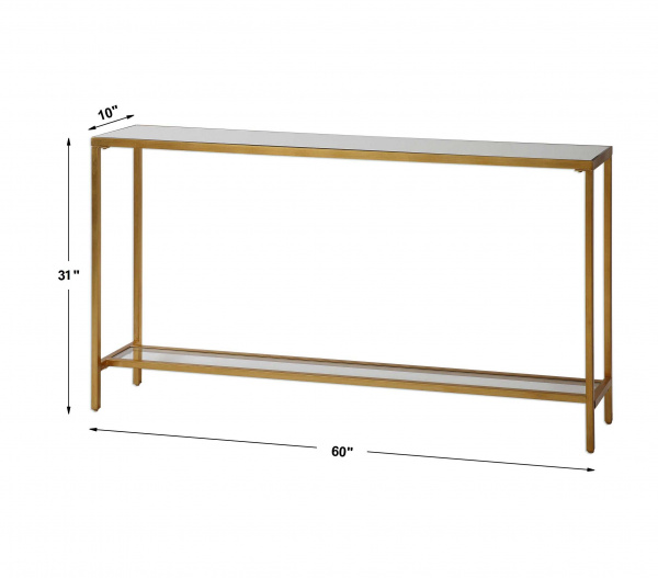 Uttermost 24685 Hayley Gold Console Table 02