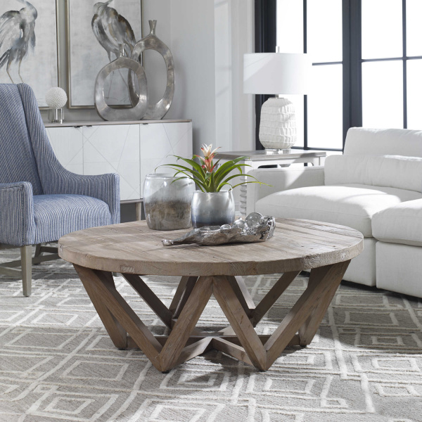 Uttermost 24928 Kendry Reclaimed Wood Coffee Table