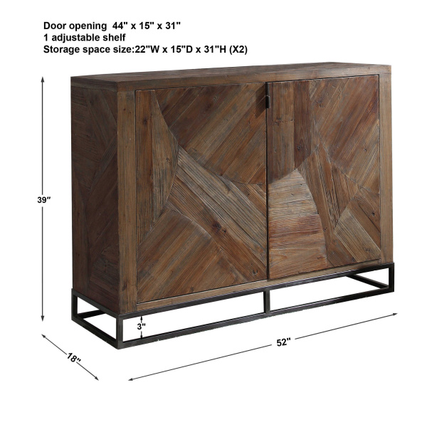 Uttermost 24932 Evros Reclaimed Wood 2 Door Cabinet 01