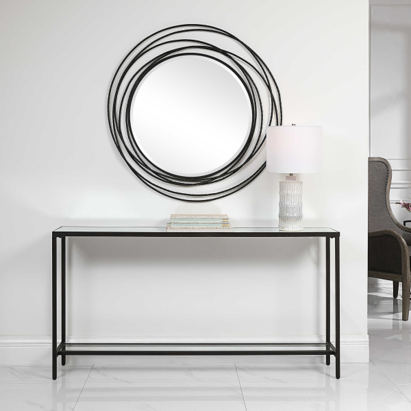 Uttermost 24997 Hayley Black Console Table 01