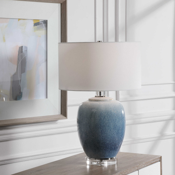 28435-1 Uttermost Blue Waters Ceramic Table Lamp