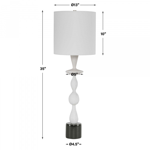Uttermost 29796 1 Inverse White Marble Table Lamp 1