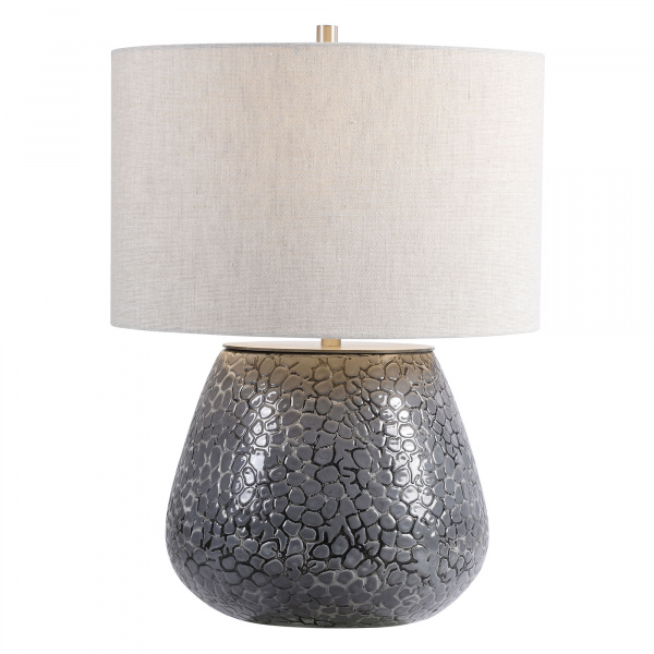 28445-1 Uttermost Pebbles Metallic Gray Table Lamp