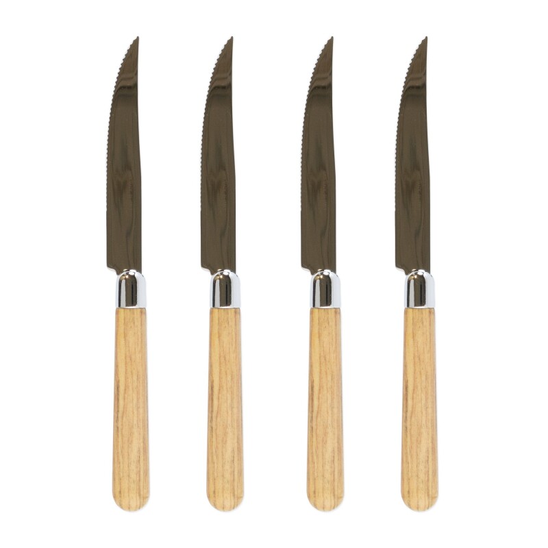 ALB-9424O Albero Oak Steak Knives - Set of 4