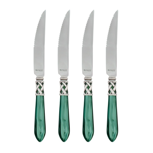 Aladdin Antique Green Steak Knives - Set of 4