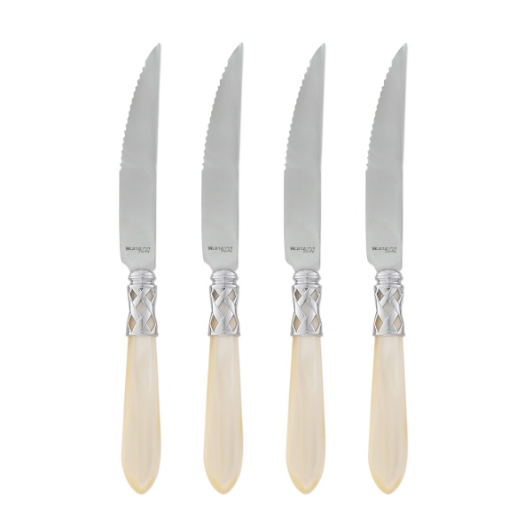 Aladdin Brilliant Ivory Steak Knives - Set of 4