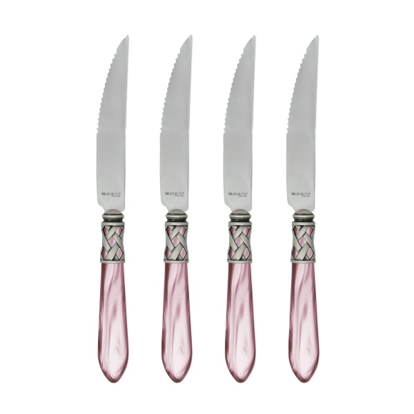 Aladdin Antique Light Pink Steak Knives - Set of 4