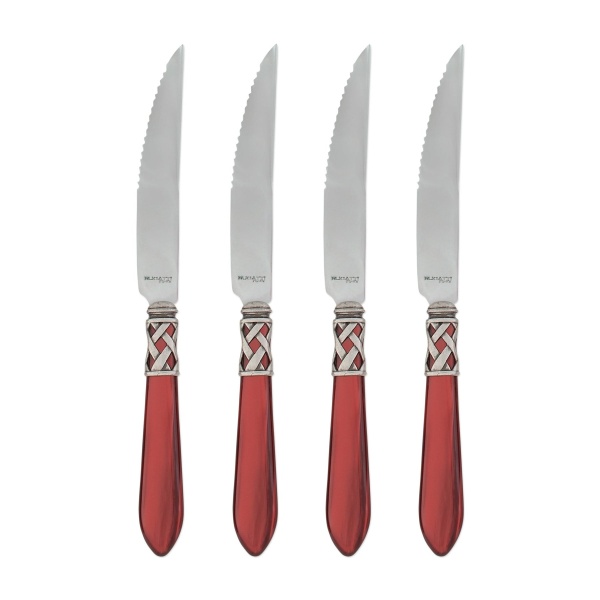 Aladdin Antique Red Steak Knives - Set of 4