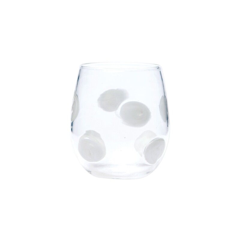 DRP-5421 Drop White Stemless Wine Glass