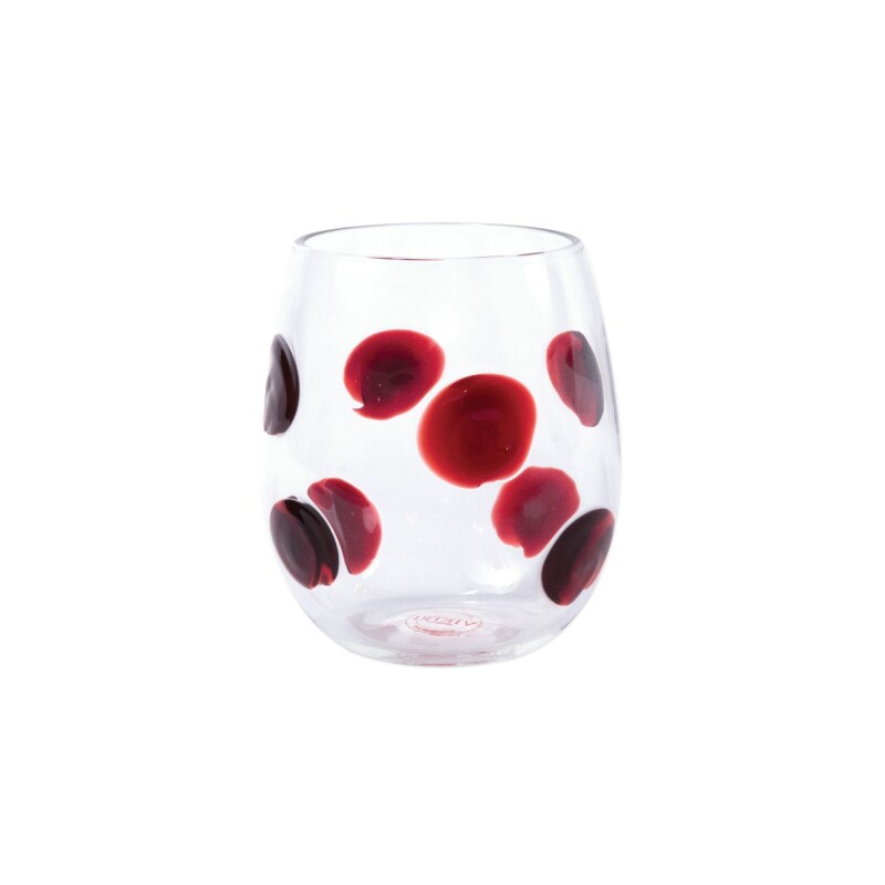 DRP-5421R Drop Red Stemless Wine Glass