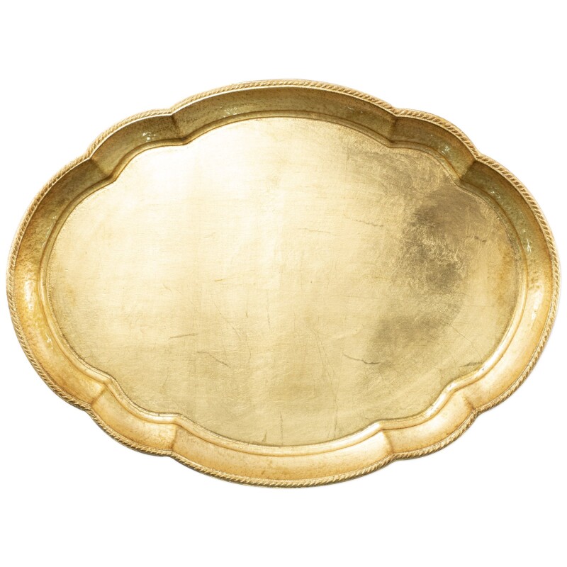 FWD-6211 Florentine Wooden Accessories Gold Large Oval Tray