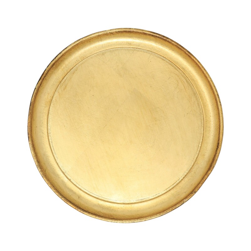 FWD-6216 Florentine Wooden Accessories Gold Small Round Tray