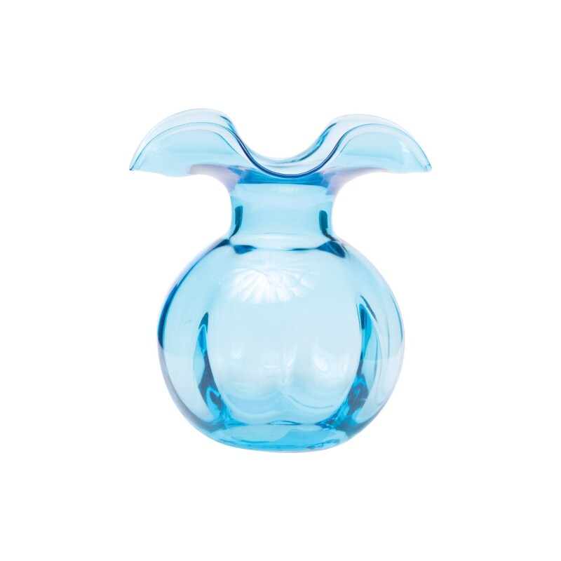 HBS-8580AQ-GB Hibiscus Glass Aqua Bud Vase