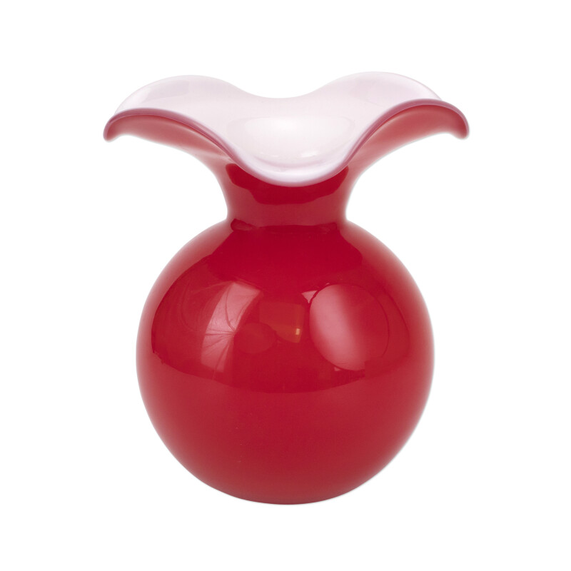 HBS-8582R Hibiscus Glass Red Medium Vase